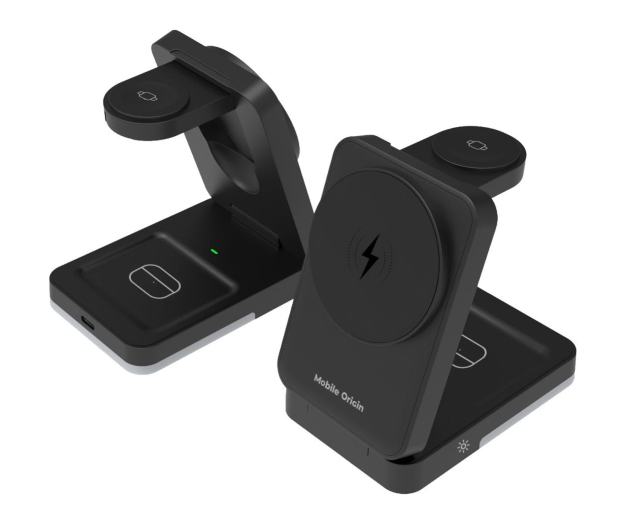 Mobile Origin 3in1 Foldable Charging Stand with light,  PW28, black - 1537917 - zdjęcie 3